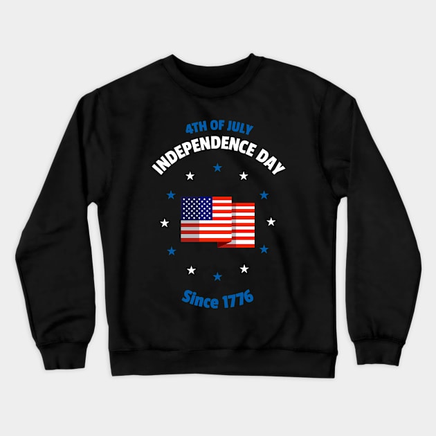 4th Of July Independence Day Since 1776 Crewneck Sweatshirt by Lasso Print